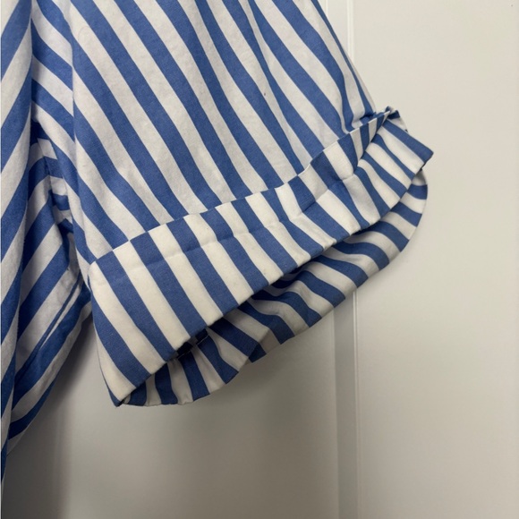 GAP blue and white stripe shirt dress size Large - Picture 5 of 9